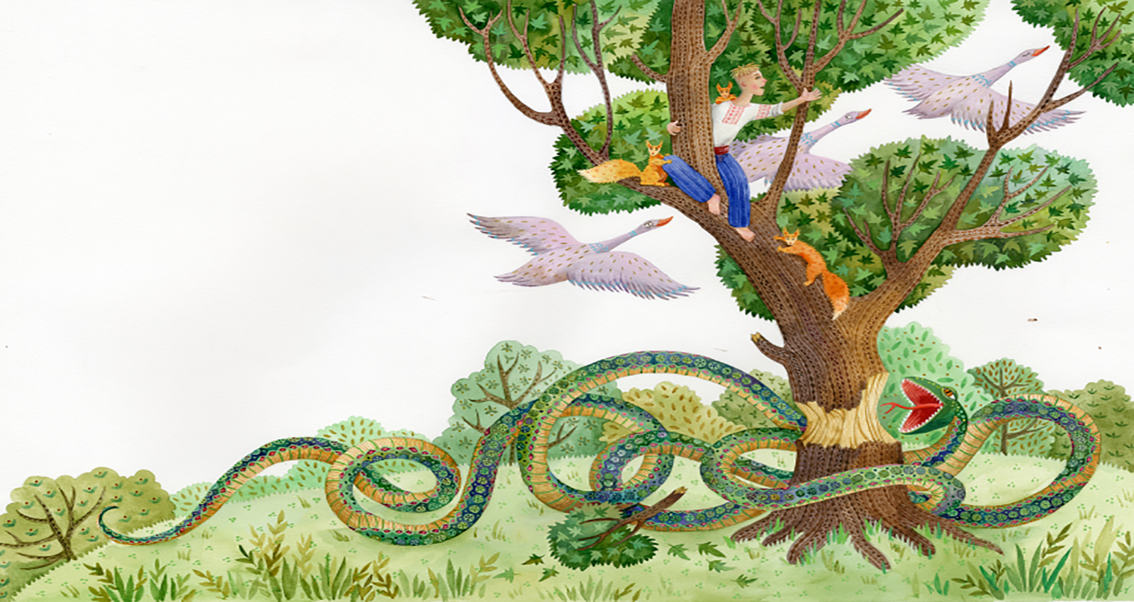 Аудиосказка Три змеиных листочка слушать онлайн | Сказки Братьев Гримм