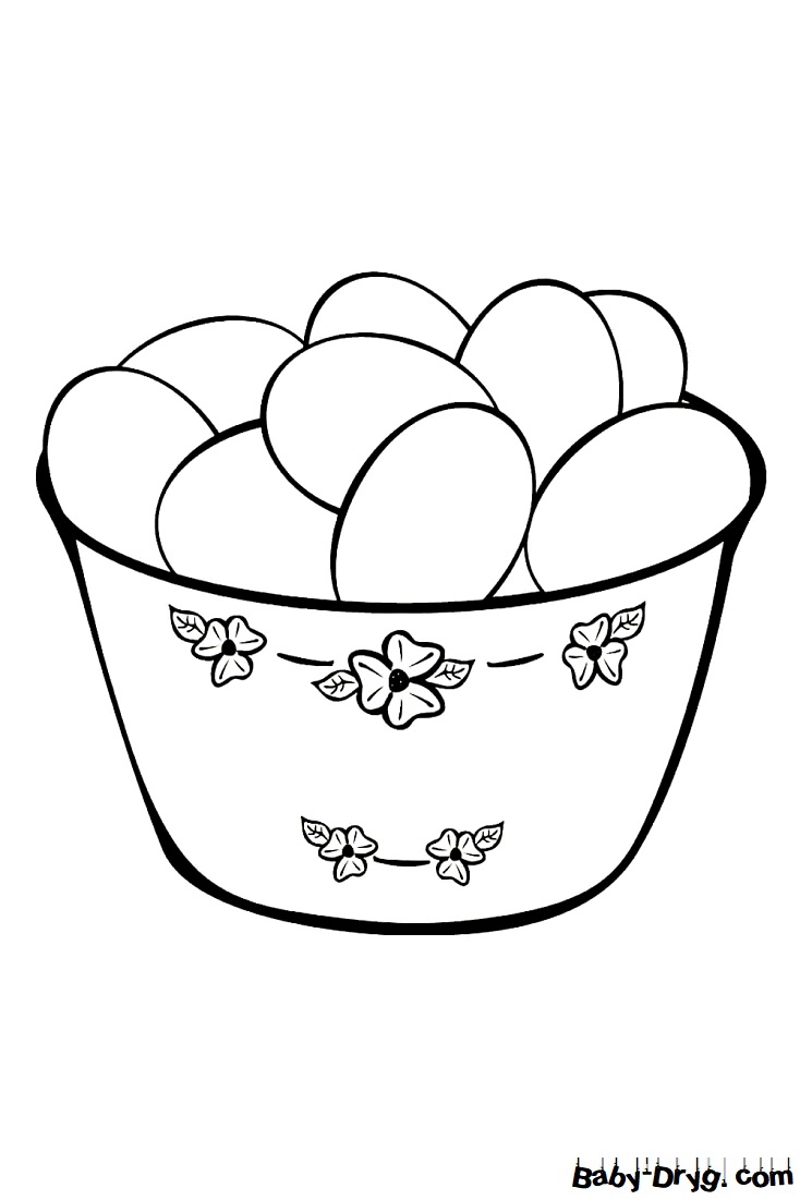 Раскраска Пасхальные яйца | Распечатать раскраску