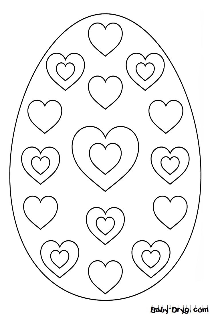 Раскраска Пасхальное яйцо 40 | Распечатать раскраску