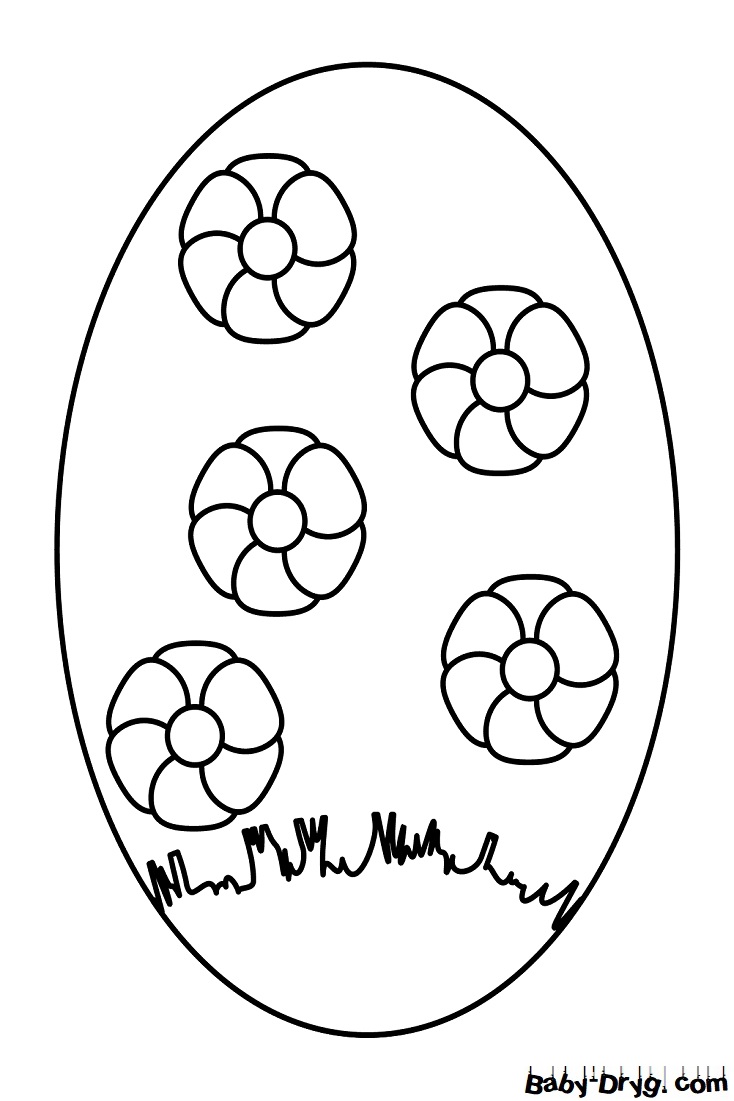 Раскраска Пасхальное яйцо 49 | Распечатать раскраску