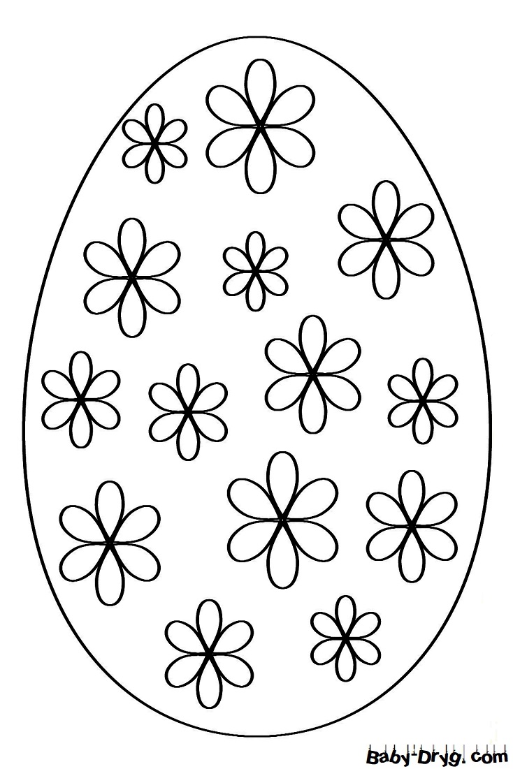 Раскраска Пасхальное яйцо 52 | Распечатать раскраску