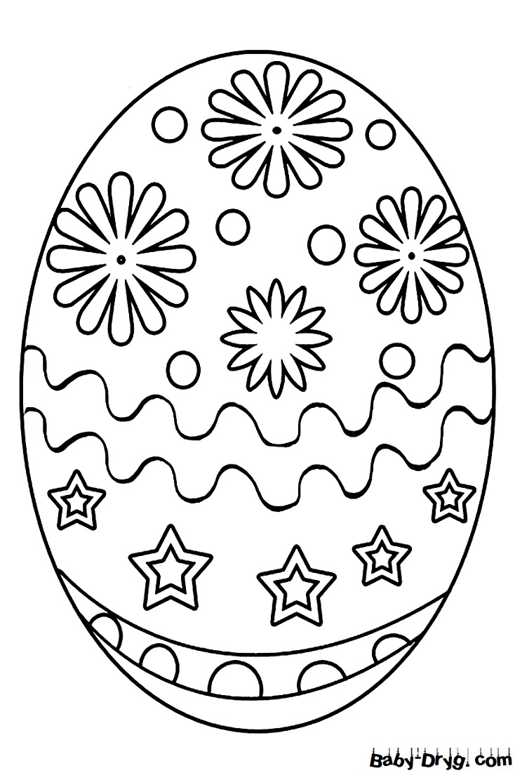 Раскраска Пасхальное яйцо 59 | Распечатать раскраску