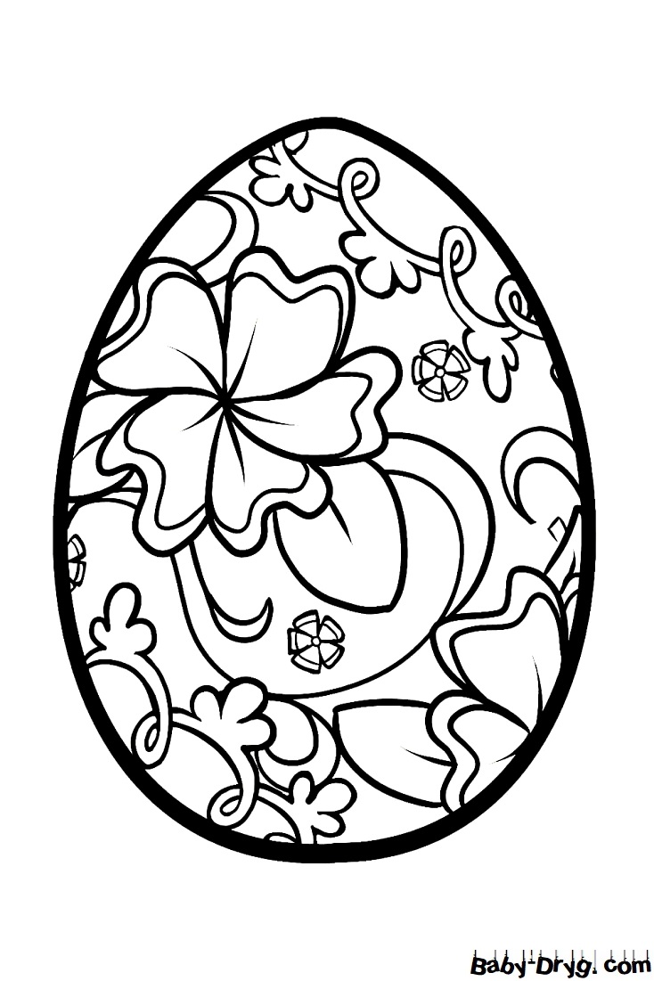 Раскраска Пасхальное яйцо 64 | Распечатать раскраску