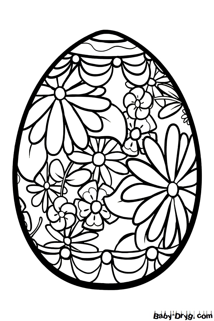 Раскраска Пасхальное яйцо 65 | Распечатать раскраску