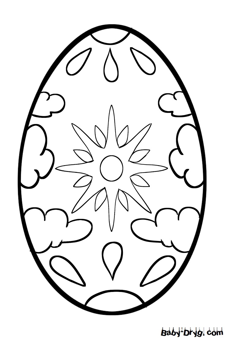 Раскраска Пасхальное яйцо 66 | Распечатать раскраску