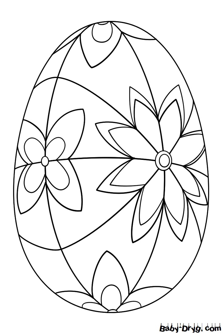 Раскраска Пасхальное яйцо 74 | Распечатать раскраску