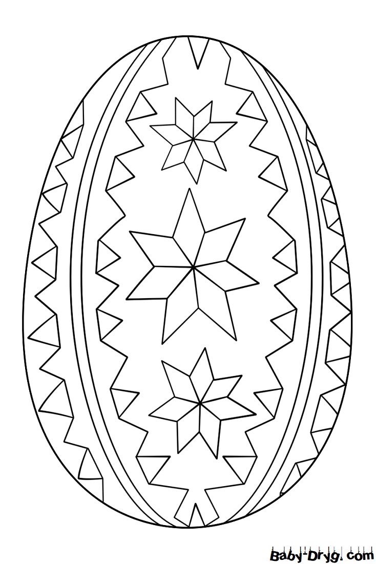 Раскраска Пасхальное яйцо 75 | Распечатать раскраску