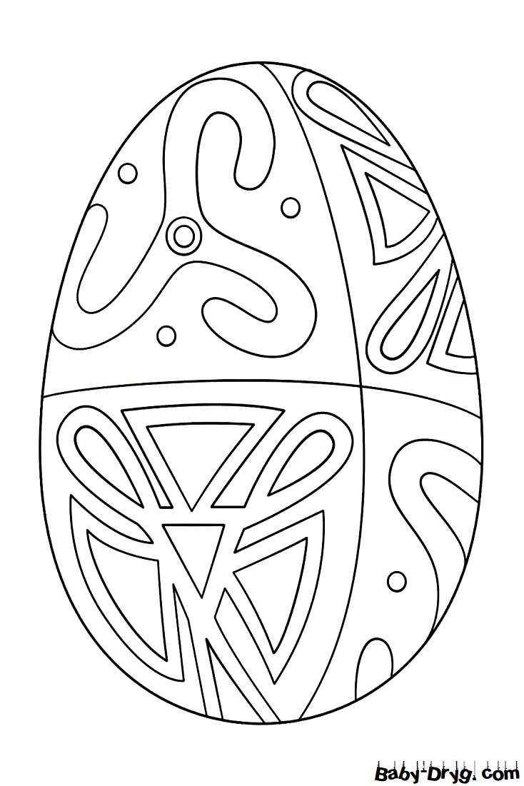 Раскраска Пасхальное яйцо 76 | Распечатать раскраску