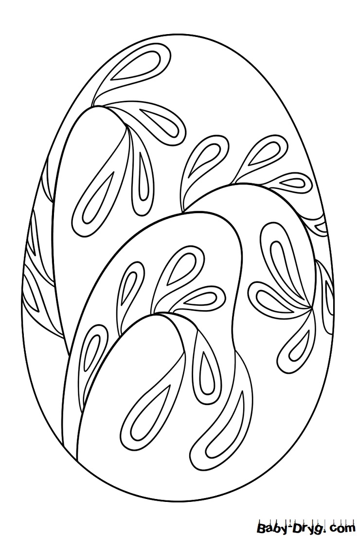 Раскраска Пасхальное яйцо 77 | Распечатать раскраску
