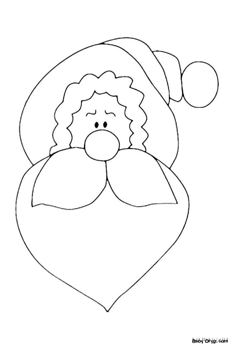 Раскраска Дед Мороз для маленьких детей | Новогодние раскраски распечатать