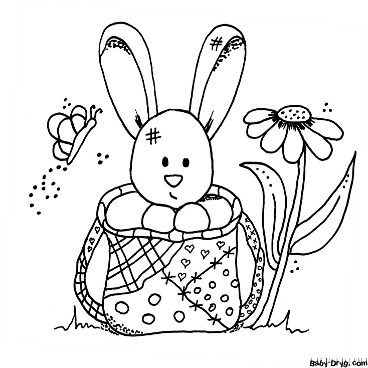 Год кролика раскраска | Распечатать Раскраска Новогодний Кролик 2023