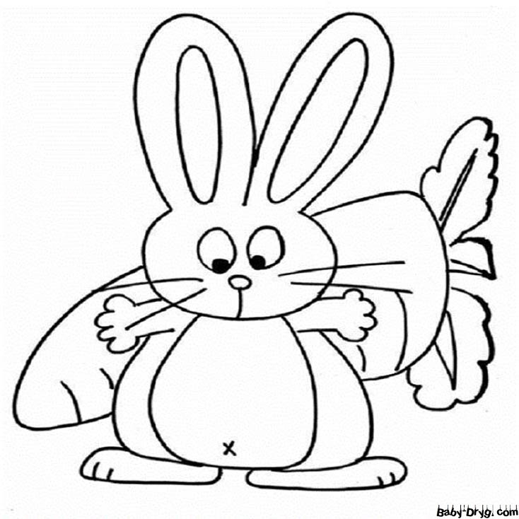Картинки кролика на новый год раскраски | Распечатать Раскраска Новогодний Кролик 2023