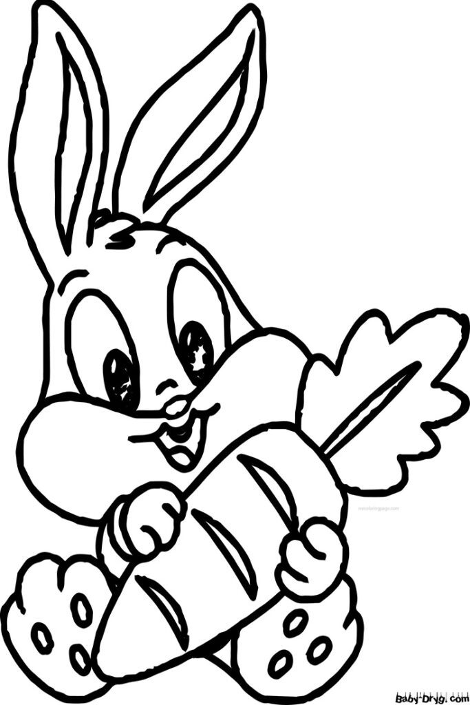 Легкие рисунки на новый год кролик | Распечатать Раскраска Новогодний Кролик 2023