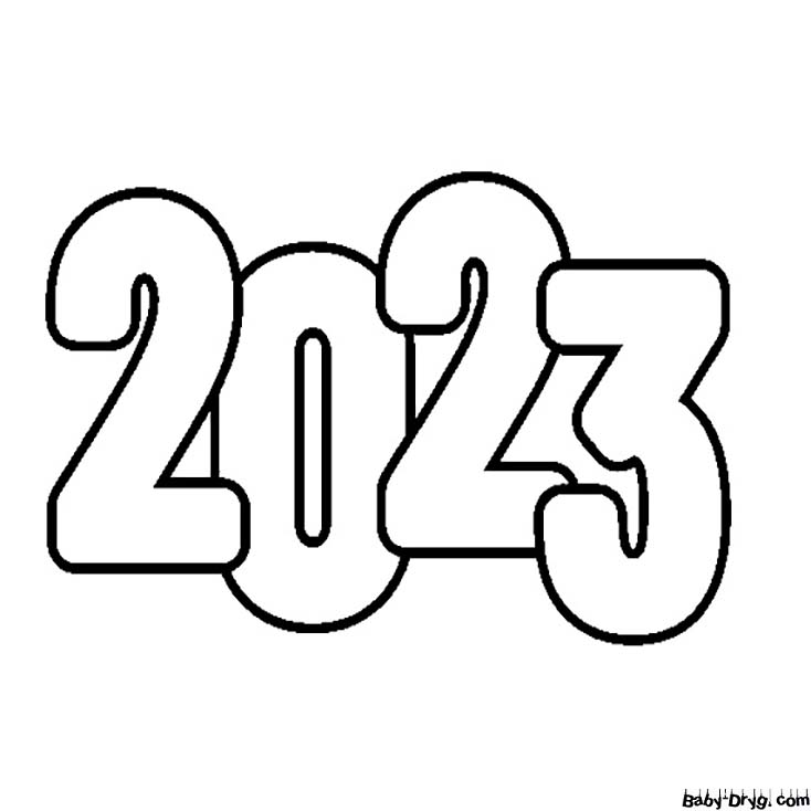 Новый год 2023 | Распечатать Раскраска Новогодний Кролик 2023