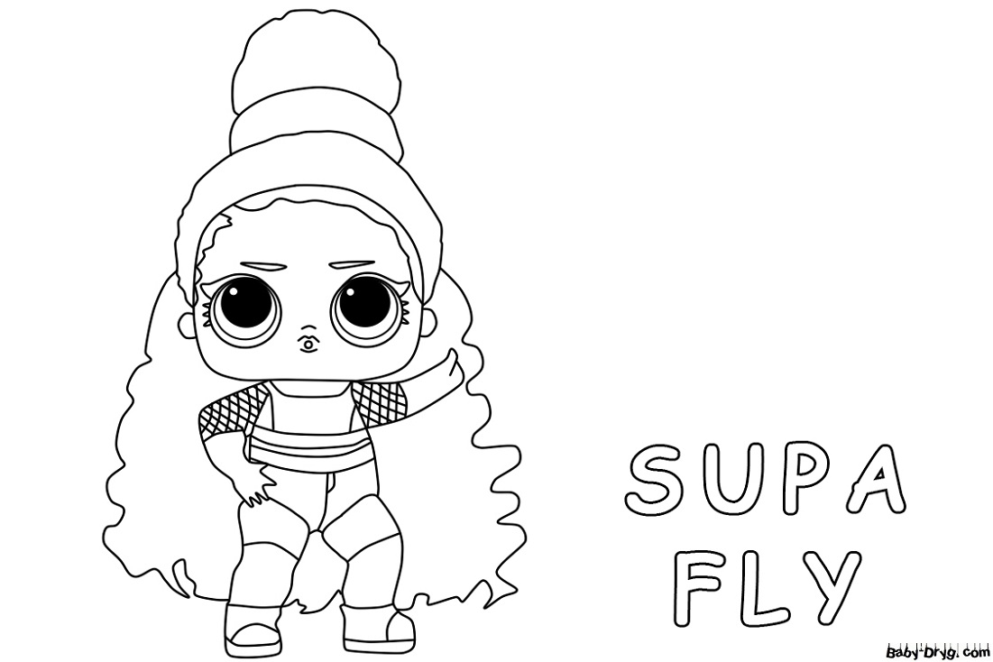 Раскраска LOL Surprise Remix Supa Fly | Распечатать Раскраска Кукла ЛОЛ