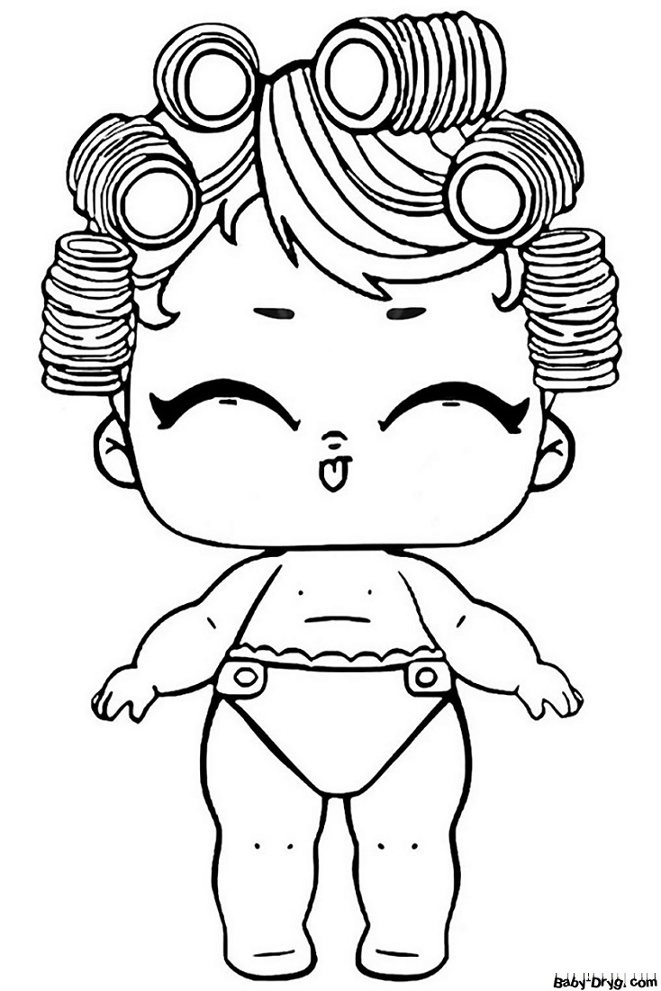 Раскраска Малышка Куколка | Распечатать Раскраска Кукла ЛОЛ