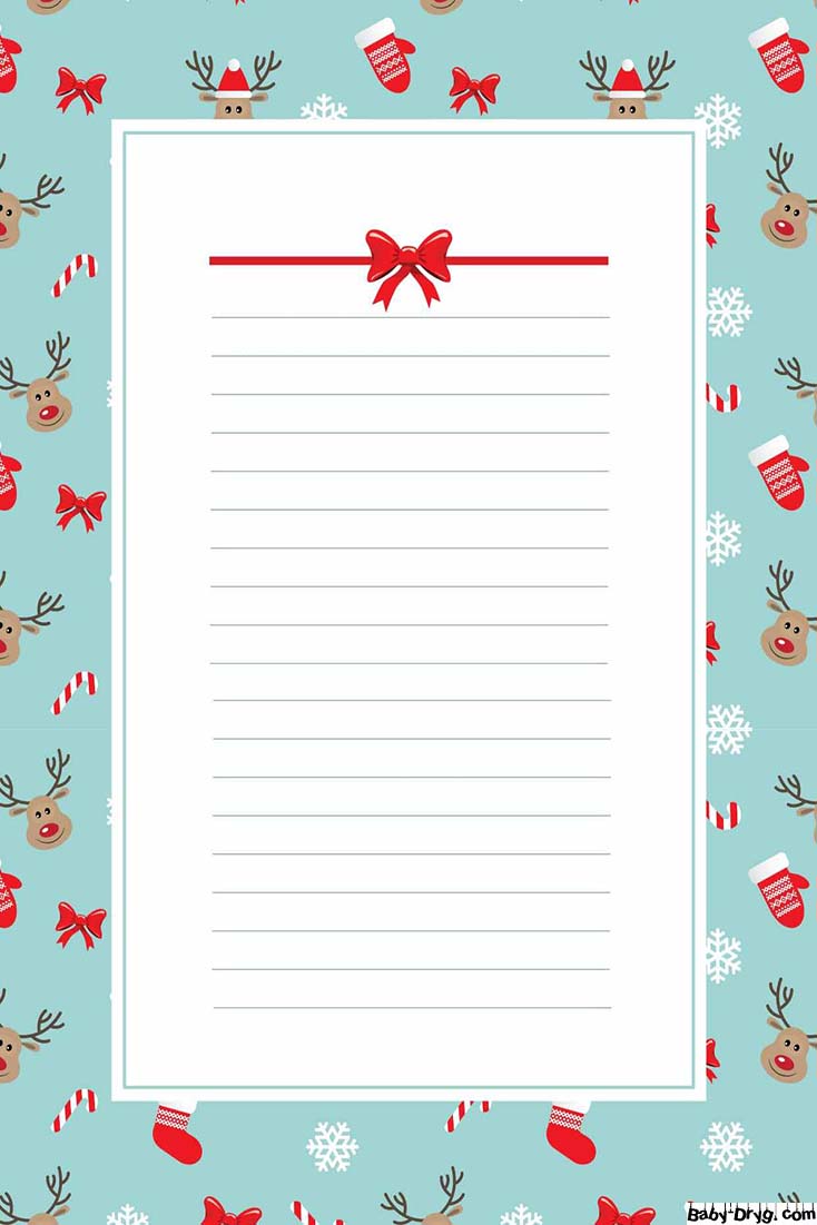 Письмо Деду Морозу шаблон красивый | Распечатать Шаблон Письмо Деду Морозу