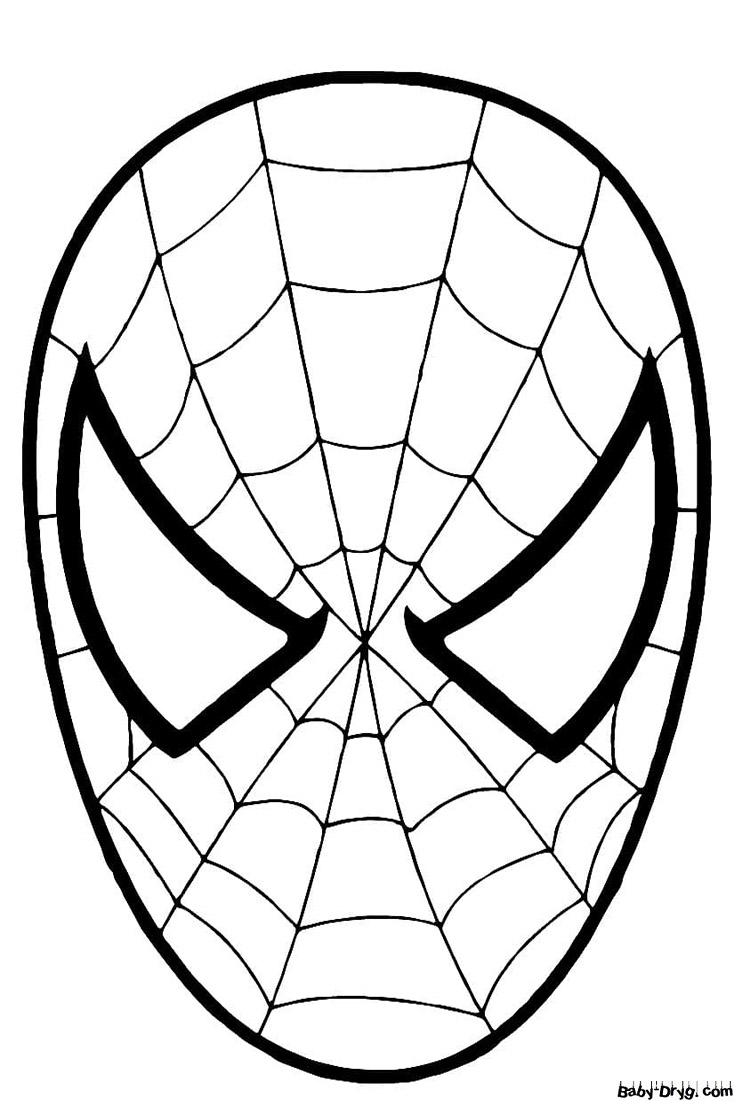 Голова человека паука раскраска