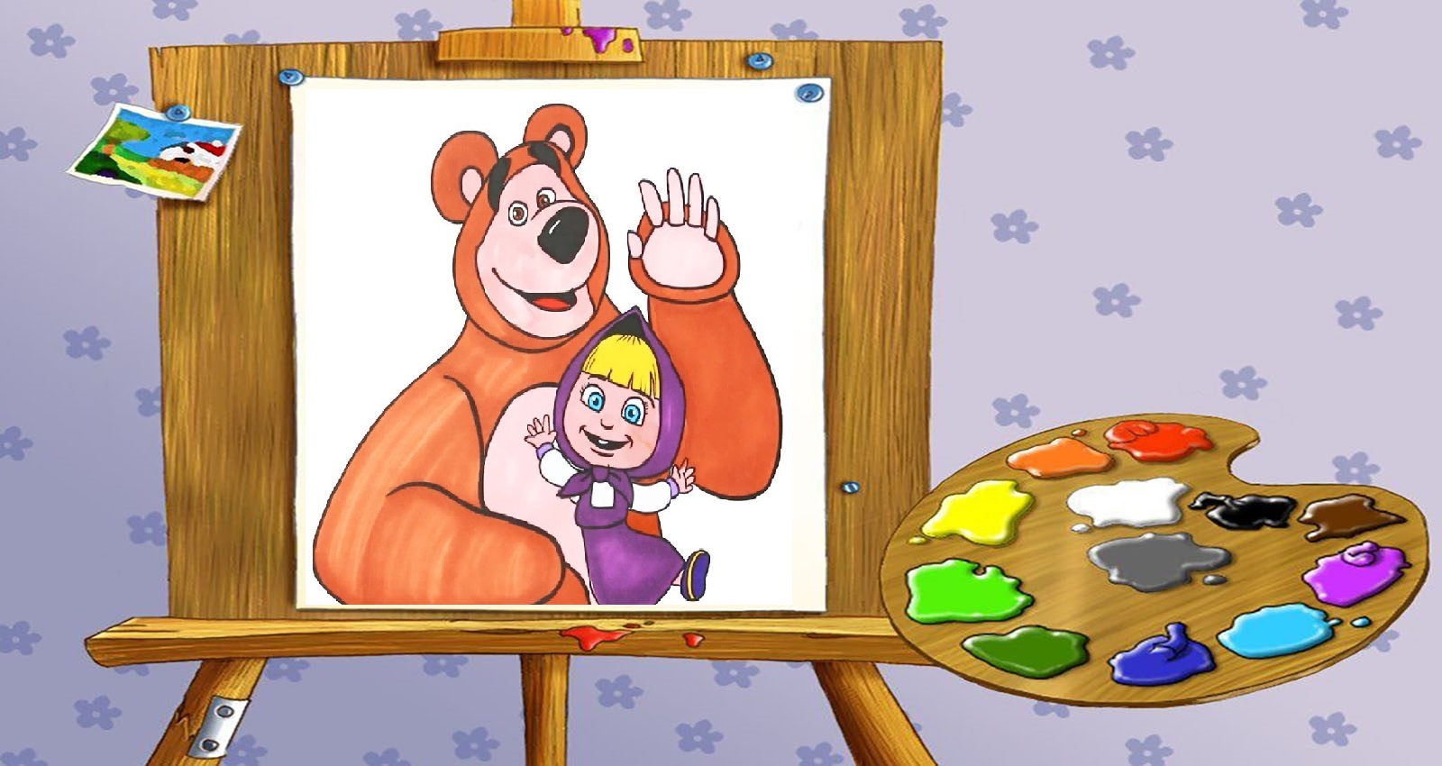 Раскраски Маша и медведь
