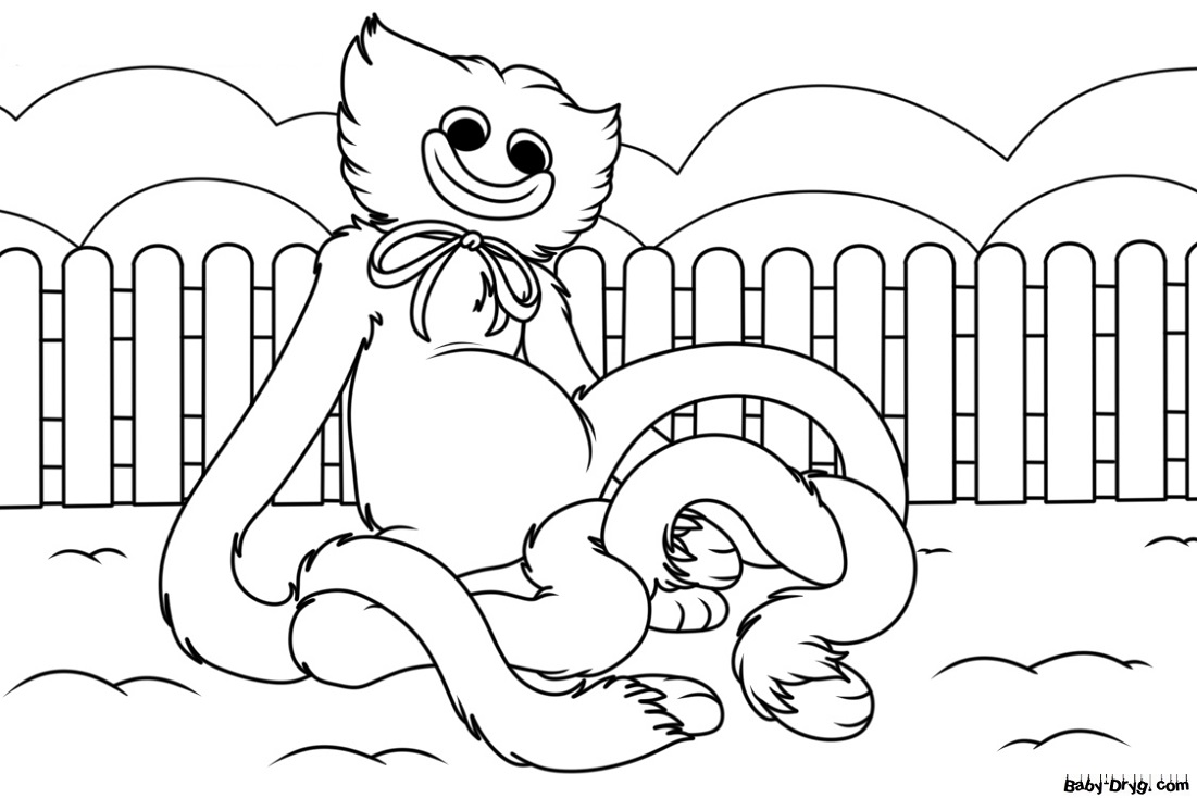 Coloring a cute Huggy Wuggy | Coloring Huggy Wuggy printout