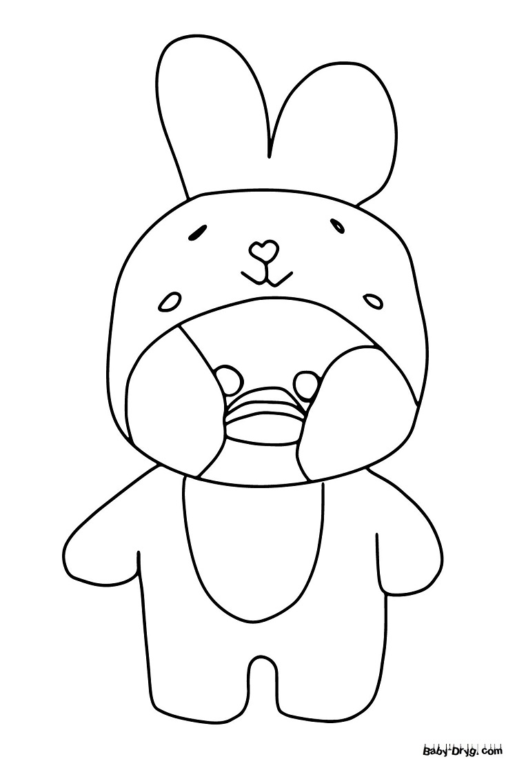 Coloring Lalafanfan in a rabbit kigurumi | Coloring Lalafanfan Duck