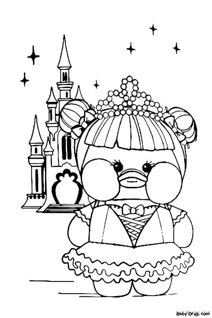 Coloring Princess Lalafanfan | Coloring Lalafanfan Duck