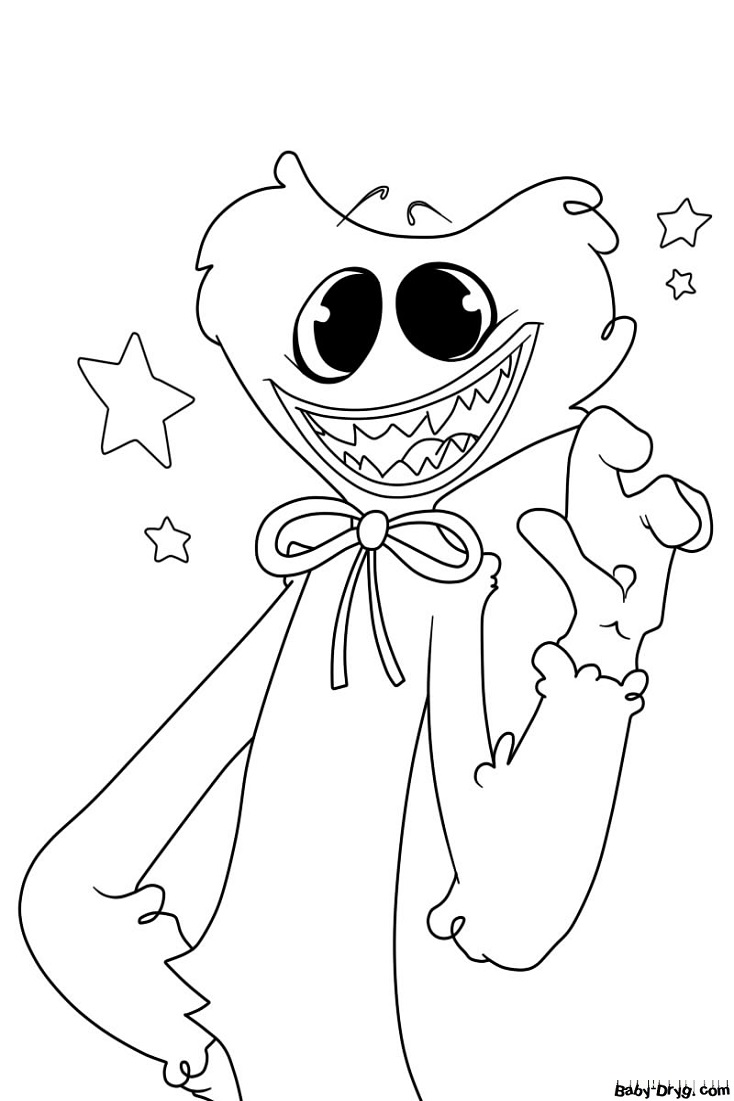 Haggy Waggy coloring page a4 | Coloring Huggy Wuggy printout