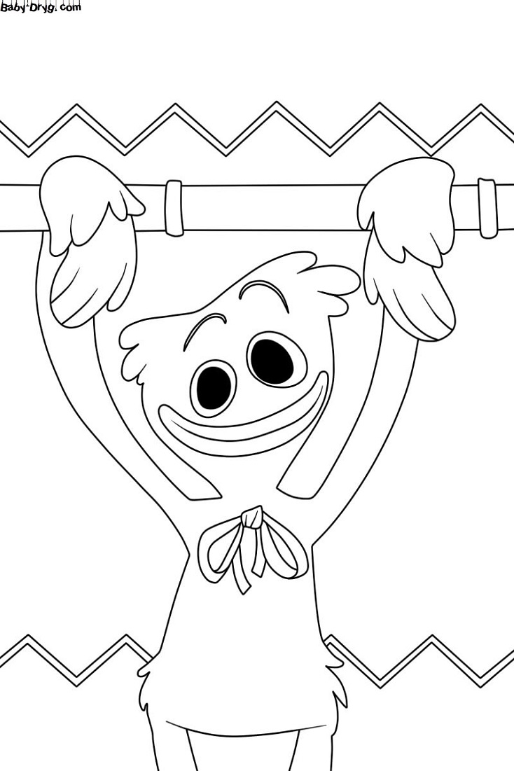 Haggy Waggy drawing coloring page | Coloring Huggy Wuggy