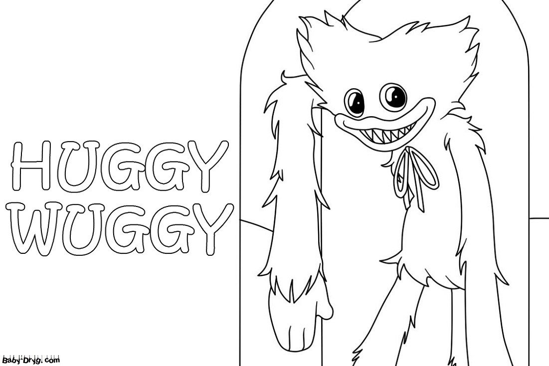 Huggy Wuggy coloring page A4 | Coloring Huggy Wuggy printout