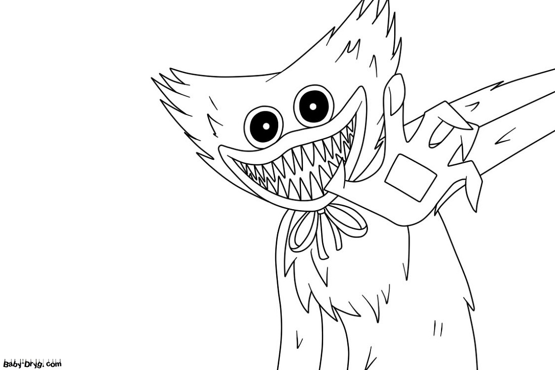 Huggy Wuggy coloring pages a4 | Coloring Huggy Wuggy