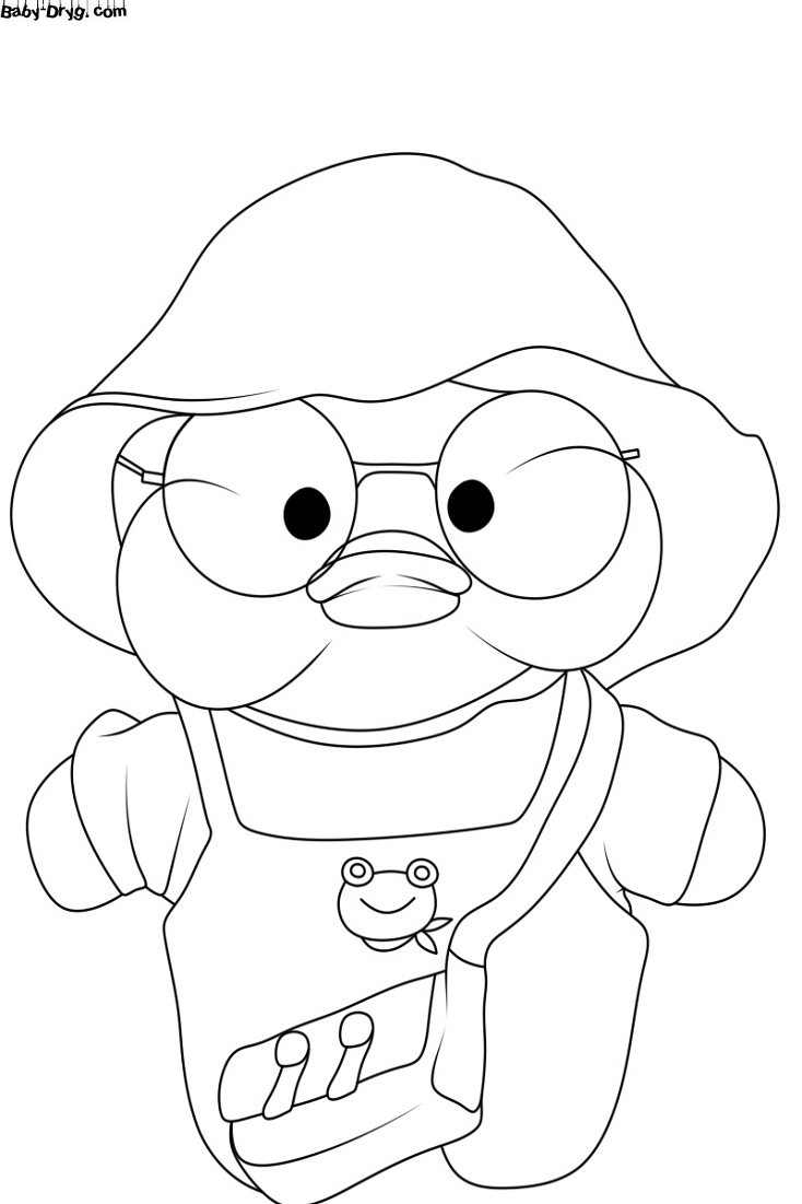 Lalafanfan Duck Coloring Page | Coloring Lalafanfan Duck