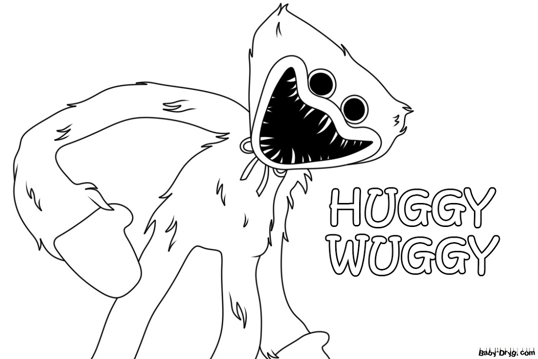 Quality coloring Huggy Wuggy | Coloring Huggy Wuggy printout
