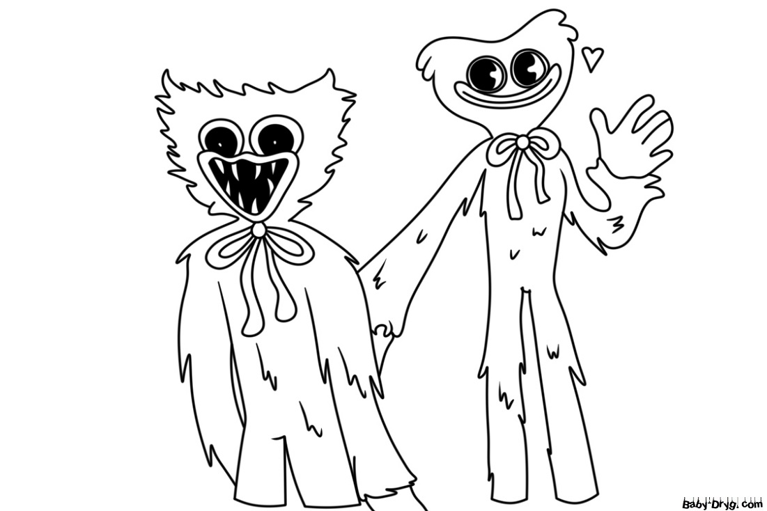 Quality Huggy Wuggy Coloring Page | Coloring Huggy Wuggy