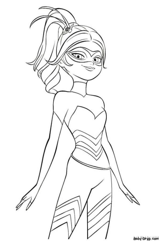 Queen Bee Coloring Page | Coloring Ladybug and Cat Noir
