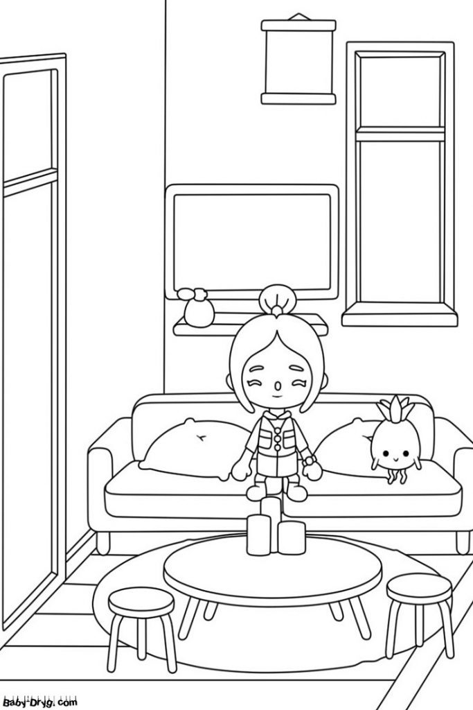 Toca Boca coloring room | Coloring Toca Boca printout