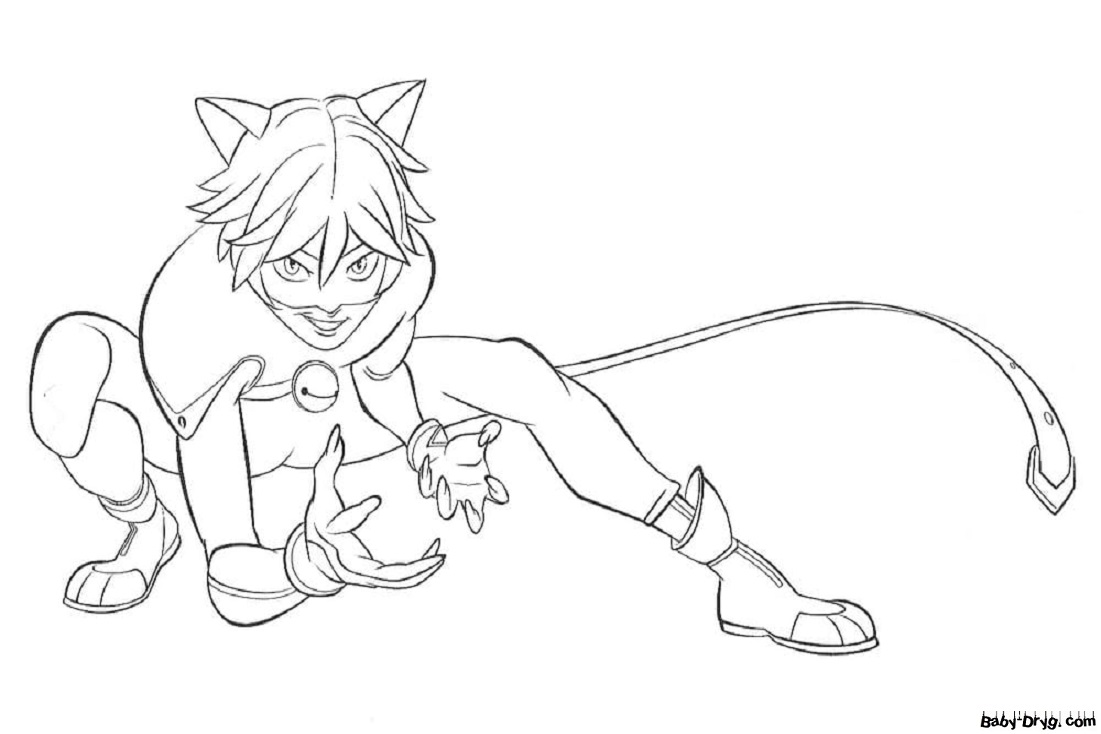 Adrien Agreste Coloring Page | Coloring Ladybug and Cat Noir