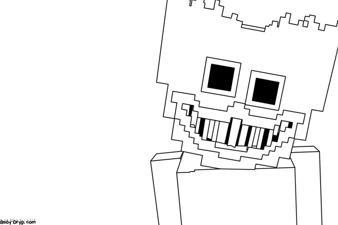 Coloring Huggy Wuggy | Coloring Minecraft printout