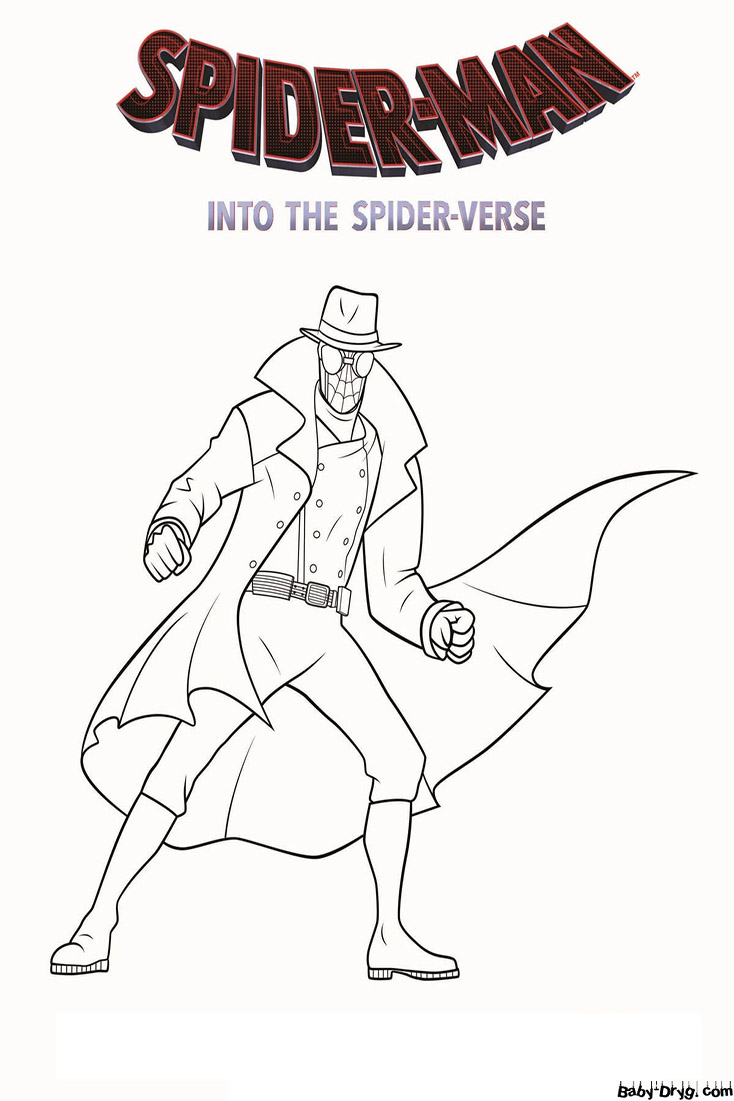 Coloring page Agent Spider-Man | Coloring Spider-Man