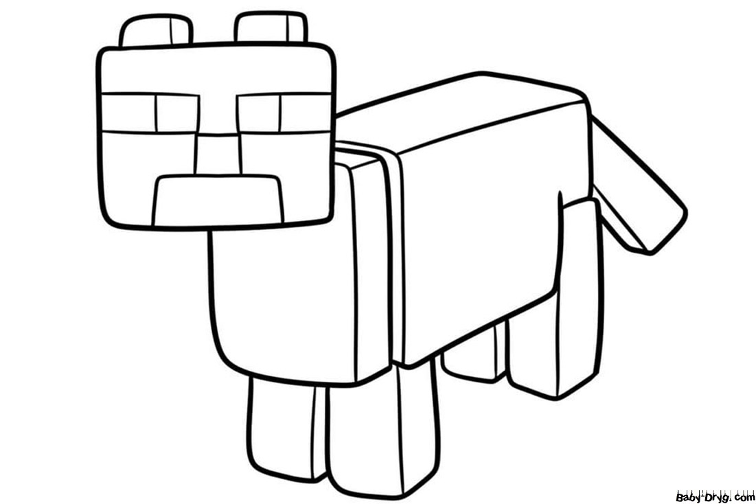Coloring page Animal from Minecraft | Coloring Minecraft