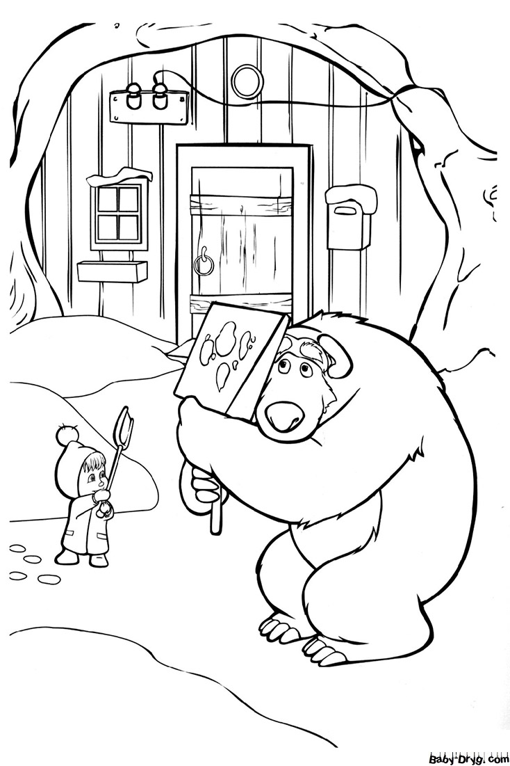 Coloring page Cars of Entertainment | Coloring Masha and the Bear