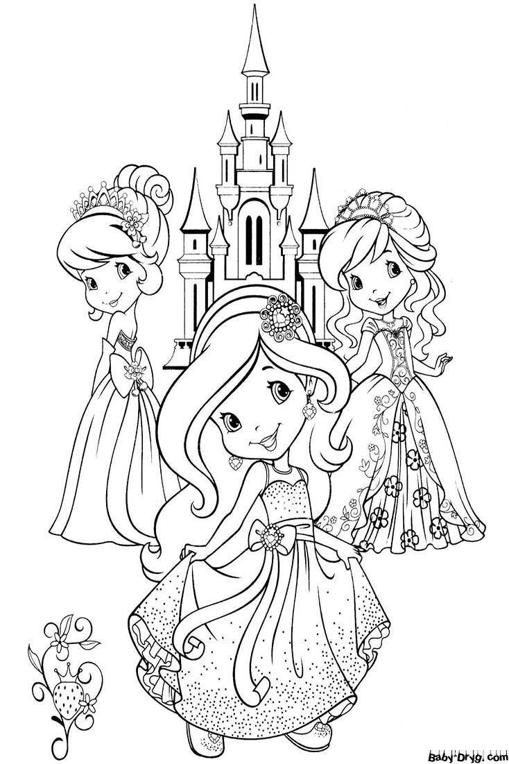 Coloring page Charlotte in different clothes | Coloring Princess