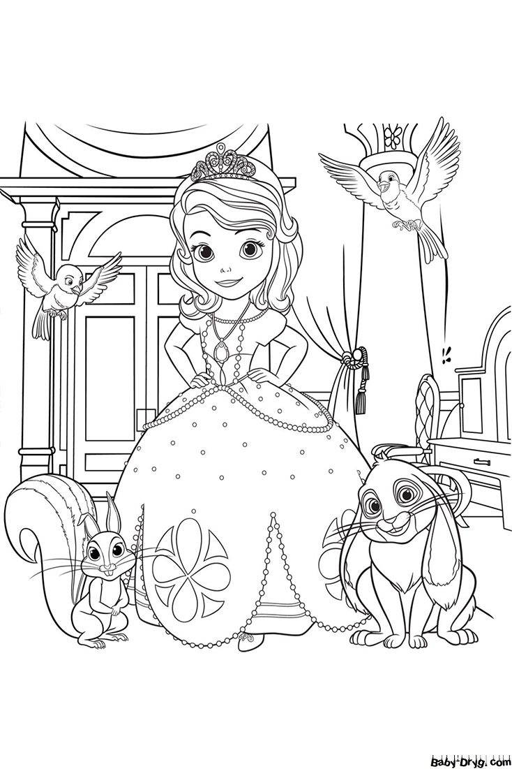 Coloring page Disney Princess Sophia | Coloring Princess