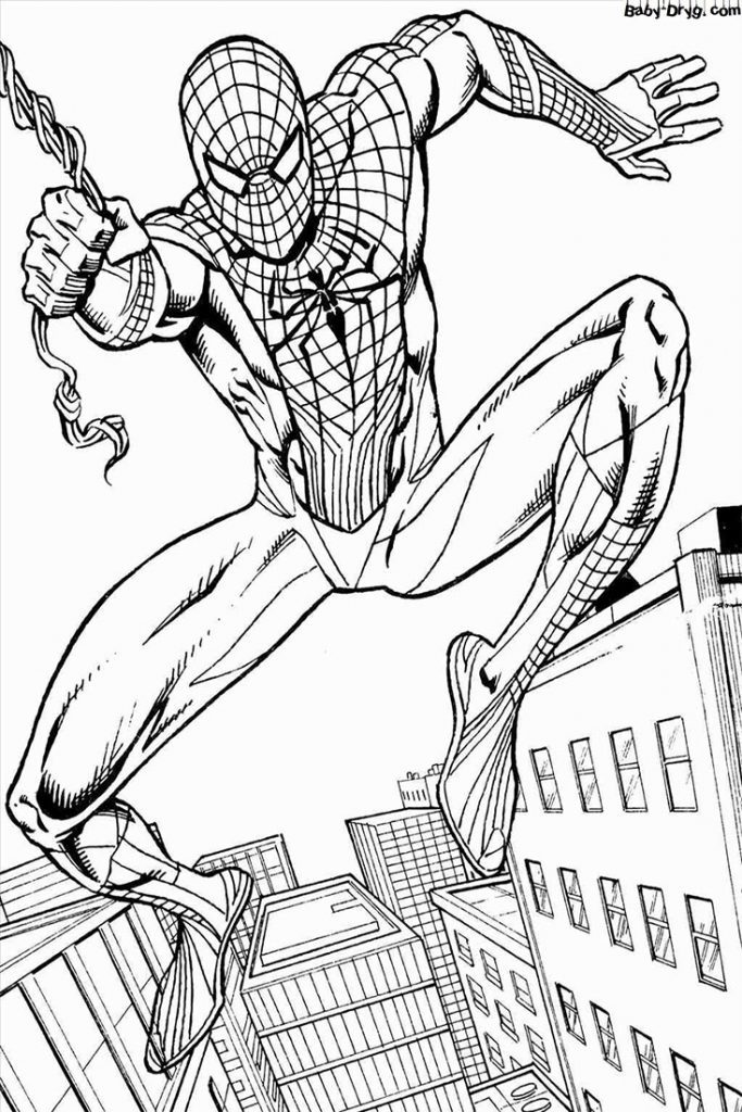 Coloring page for boys Spider-Man | Coloring Spider-Man