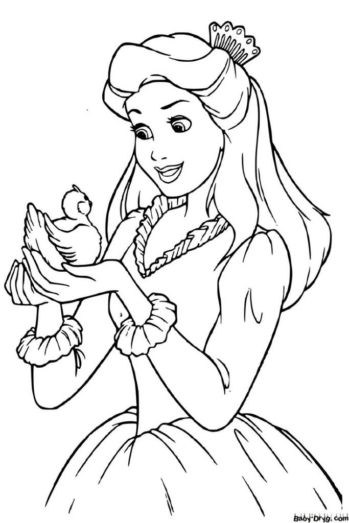 Coloring page for kids free princess | Coloring Princess