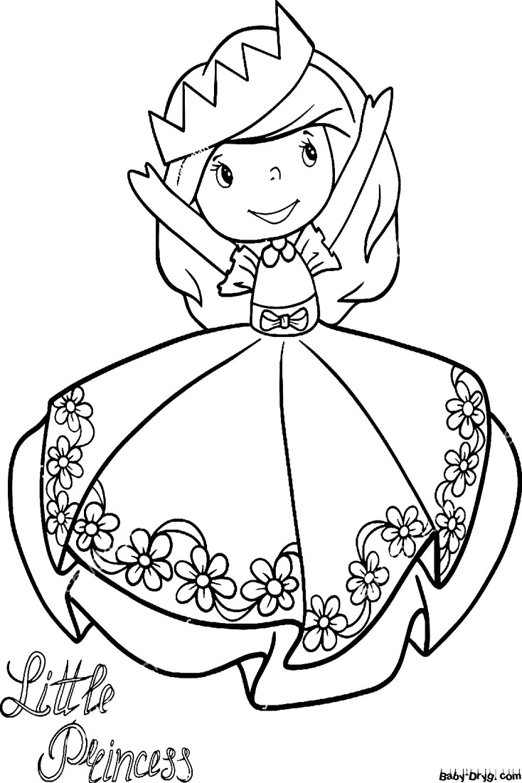 Coloring page Happy Princess | Coloring Princess printout