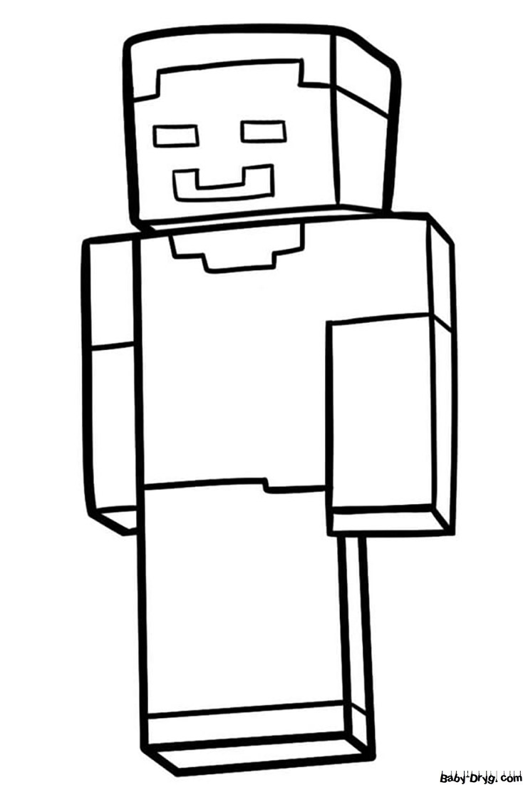 Coloring page Herobrin | Coloring Minecraft printout