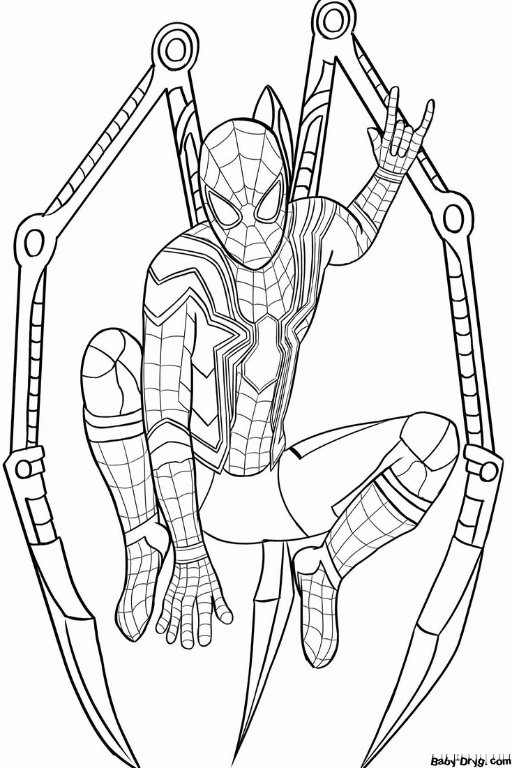 Coloring page Ion Spider-Man | Coloring Spider-Man printout