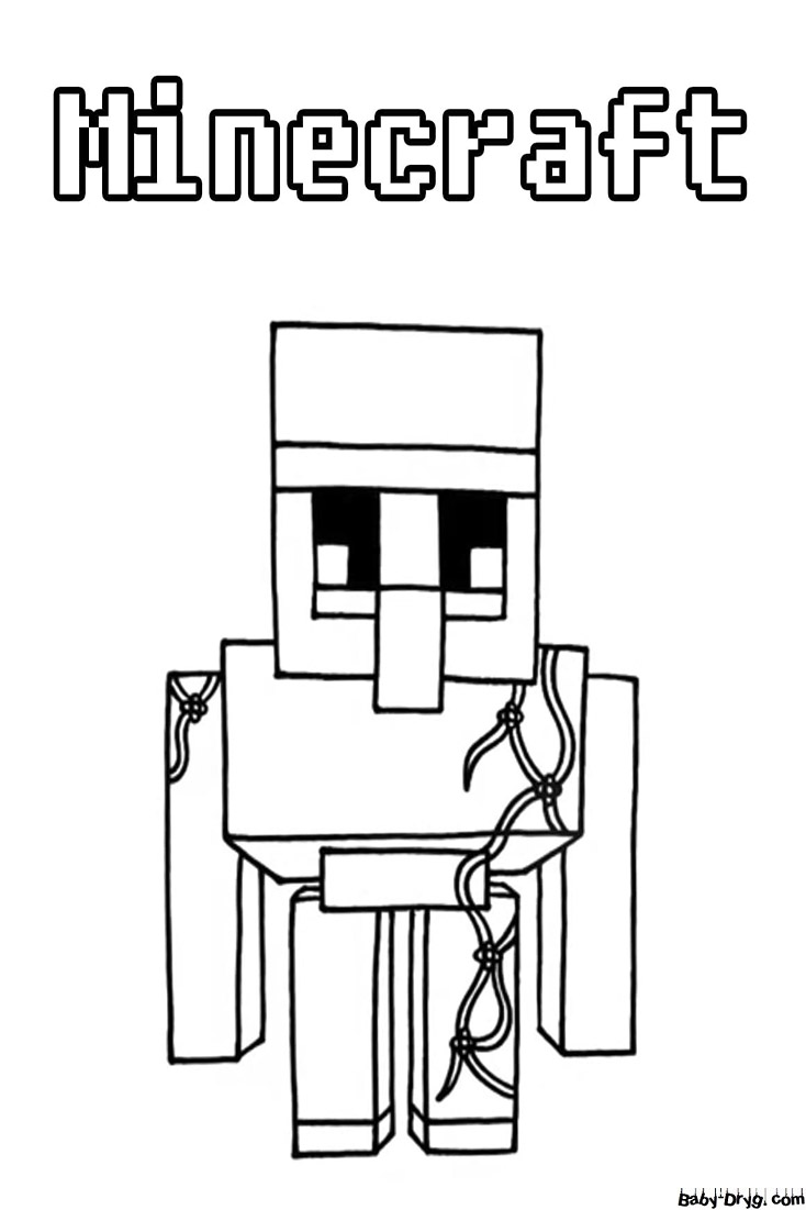 Coloring page Iron Golem | Coloring Minecraft printout