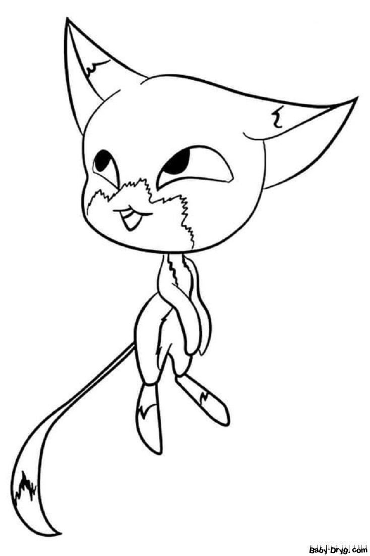 Coloring page Kwami Trikes | Coloring Ladybug and Cat Noir