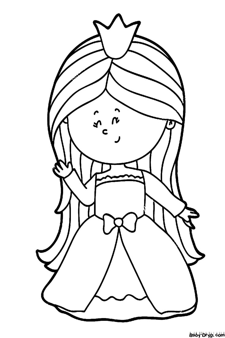 Coloring page Little princess | Coloring Princess printout